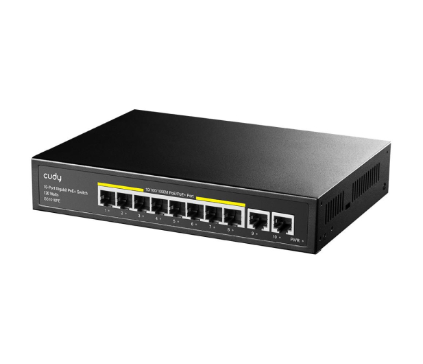 Cudy 10p GS1010PE (8x10/100/1000Mbit PoE+, 2x1000Mbit) - 1190357 - zdjęcie 2